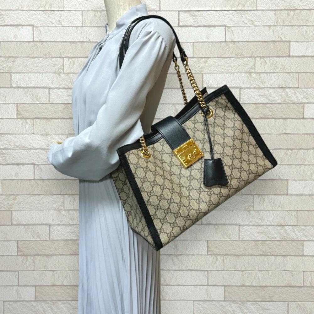 Brown Fabric Gucci Shoulder Bag
