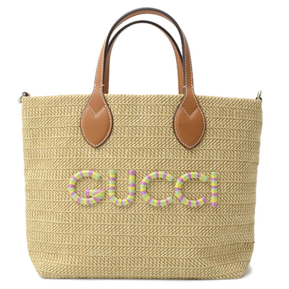 Brown Fabric Gucci Tote