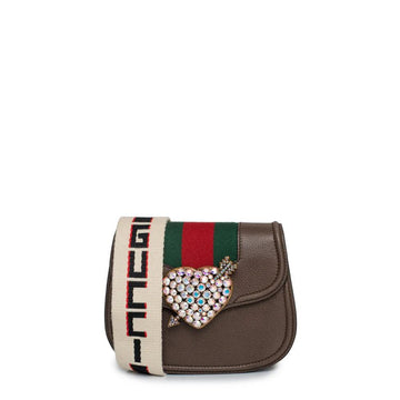 Brown Leather Gucci Crossbody Bag