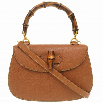 Brown Leather Gucci Bamboo