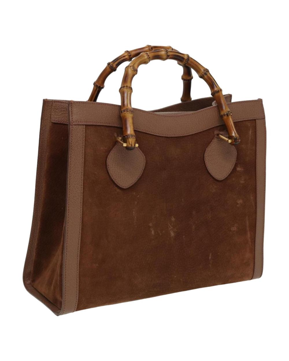 Brown Leather Gucci Bamboo