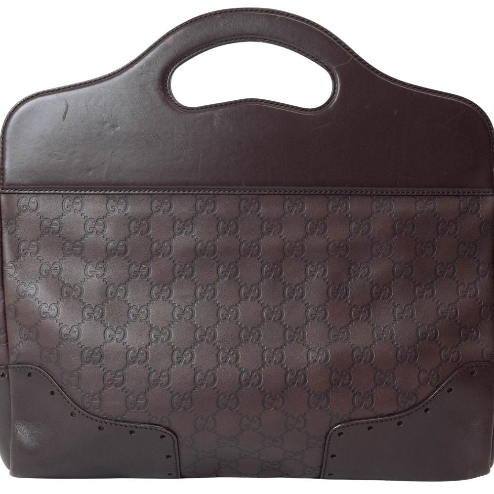 Brown Leather Gucci Handbag