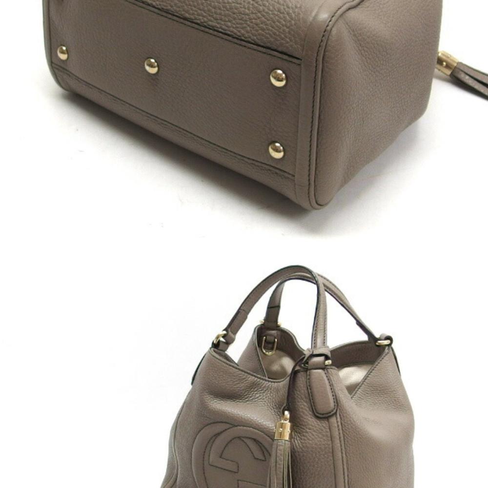 Brown Leather Gucci Tote