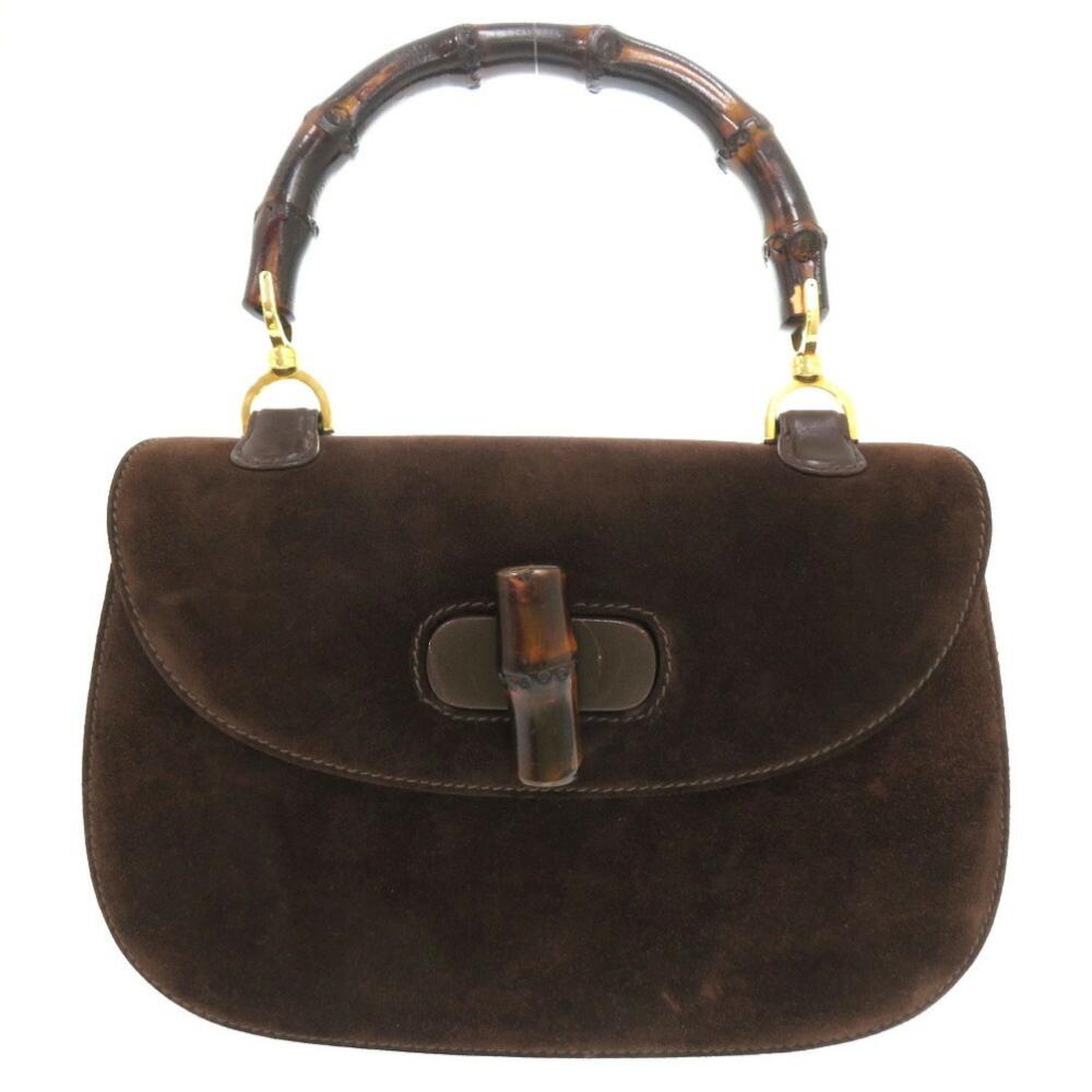 Brown Leather Gucci Bamboo