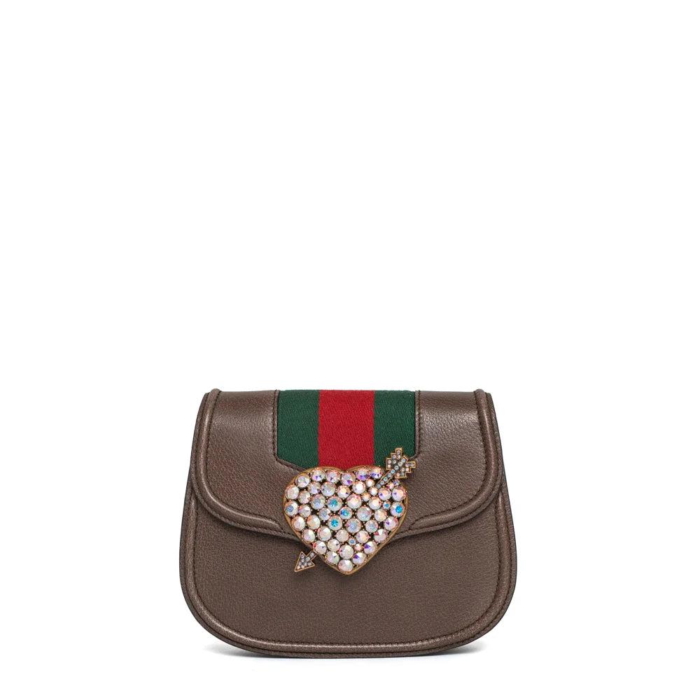 Brown Leather Gucci Crossbody Bag