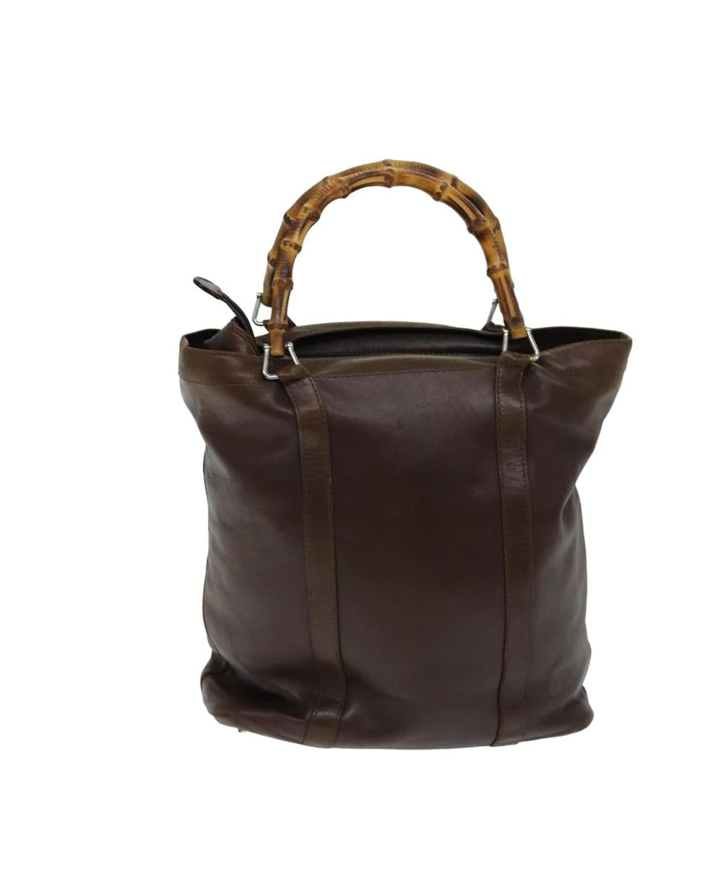 Brown Leather Gucci Bamboo