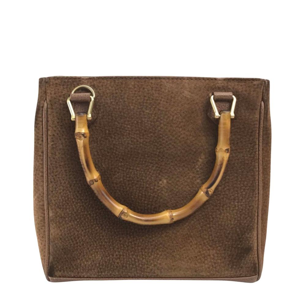 Brown Suede Gucci Bamboo
