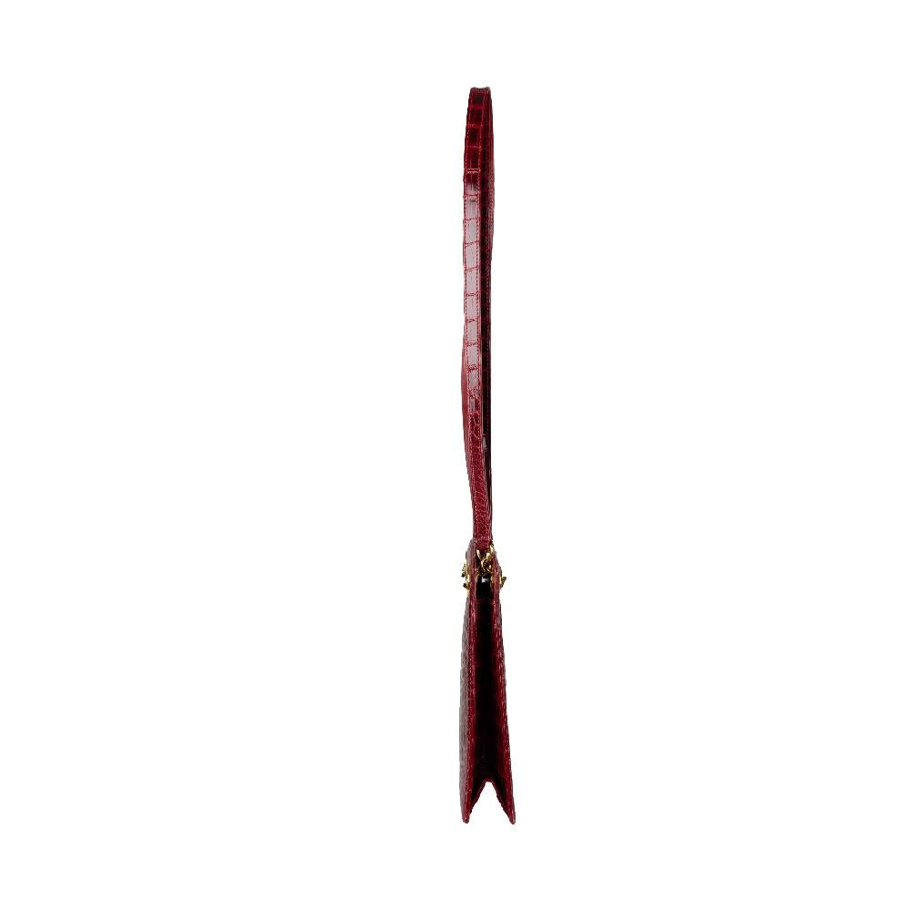 Burgundy Leather Gucci Crossbody Bag