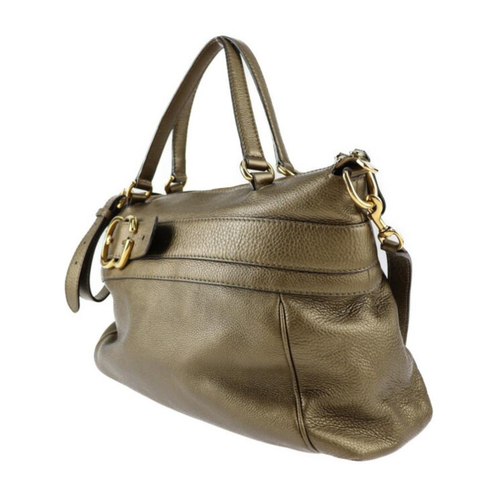 Gold Leather Gucci Handbag