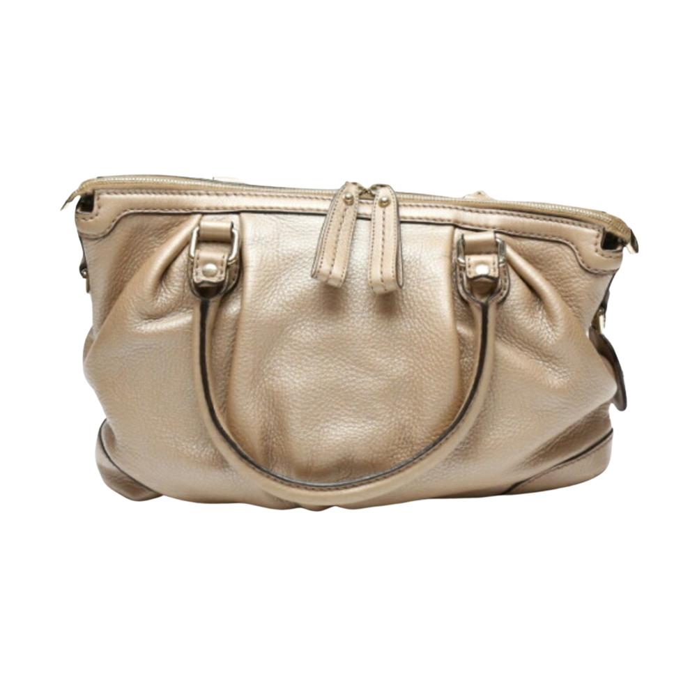 Gold Leather Gucci Handbag