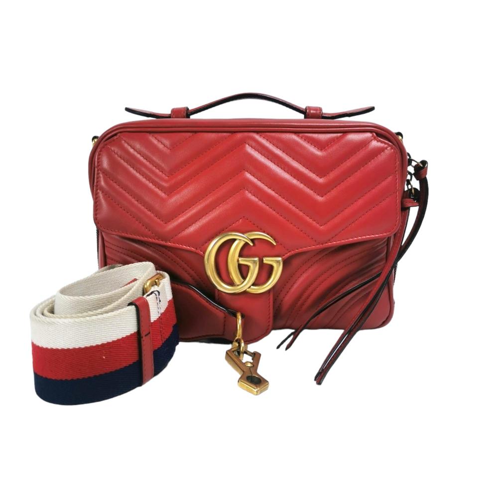 Gold Leather Gucci Marmont