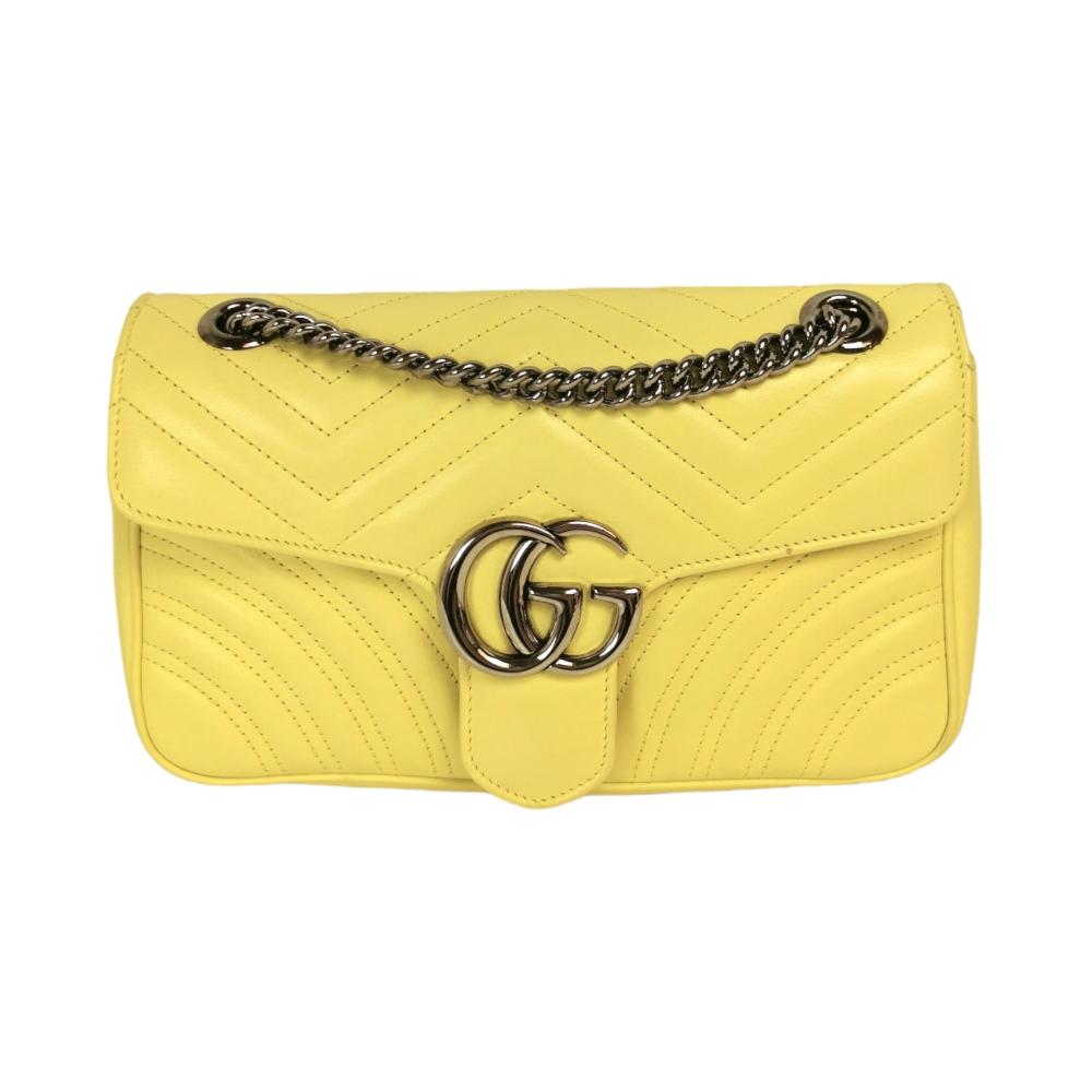 Gold Leather Gucci Marmont