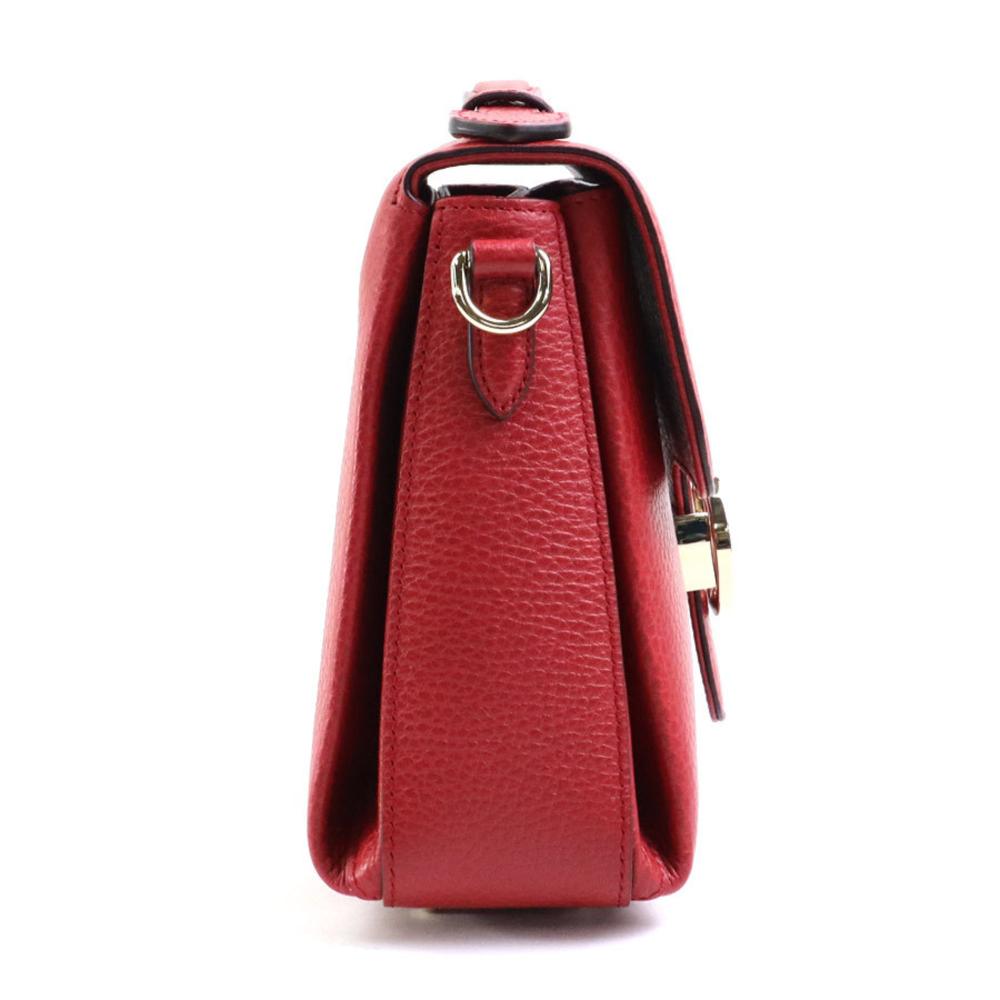 Gold Leather Gucci Shoulder Bag