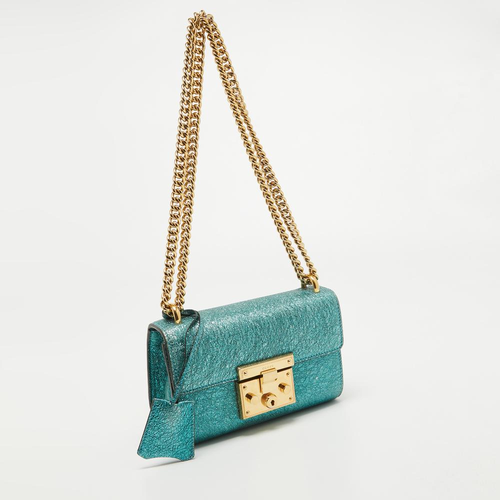 Green Leather Gucci Shoulder Bag