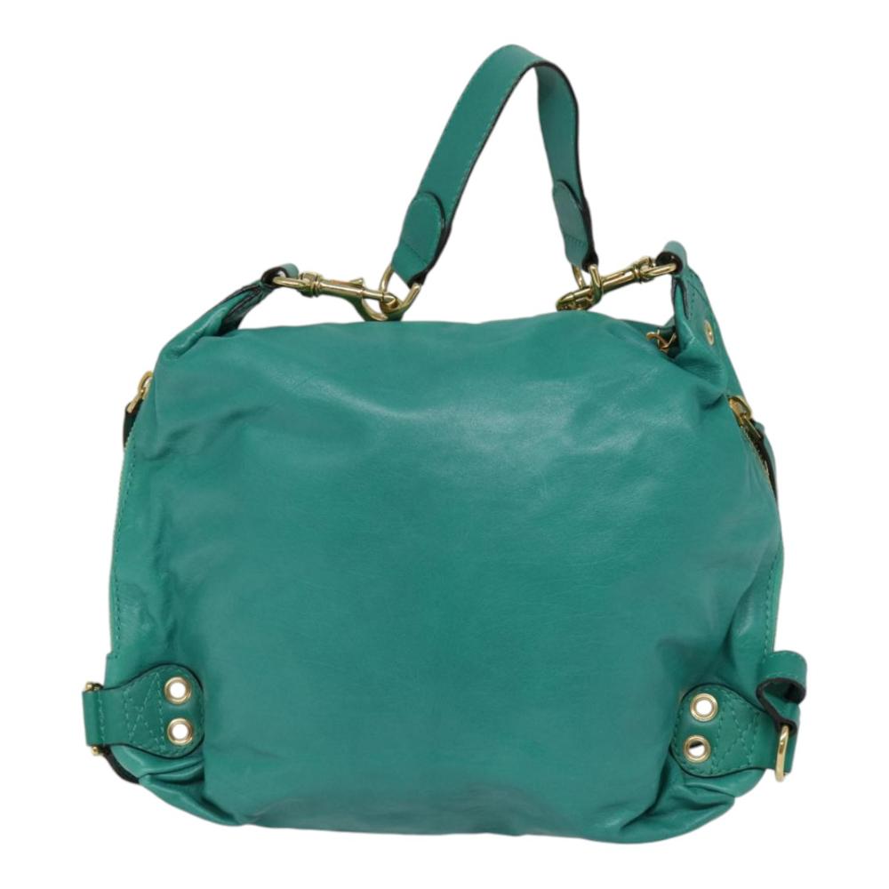 Green Leather Gucci Backpack