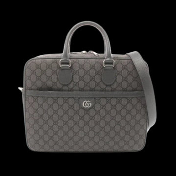 Grey Canvas Gucci Briefcase