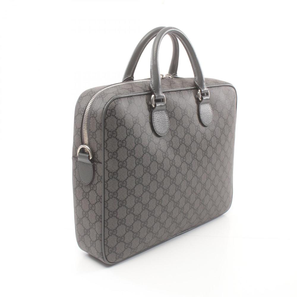 Grey Canvas Gucci Briefcase