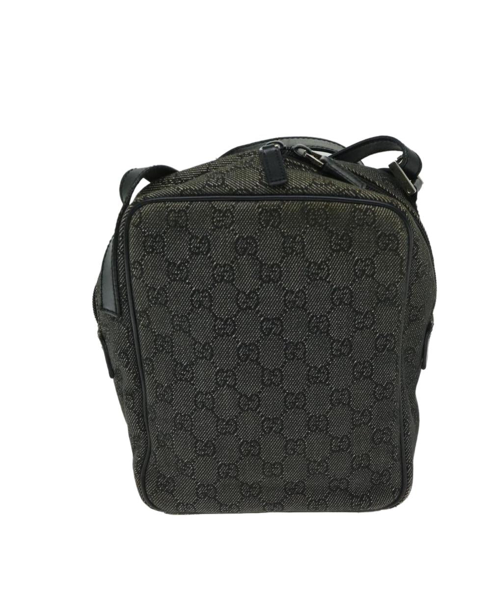 Grey Canvas Gucci Shoulder Bag