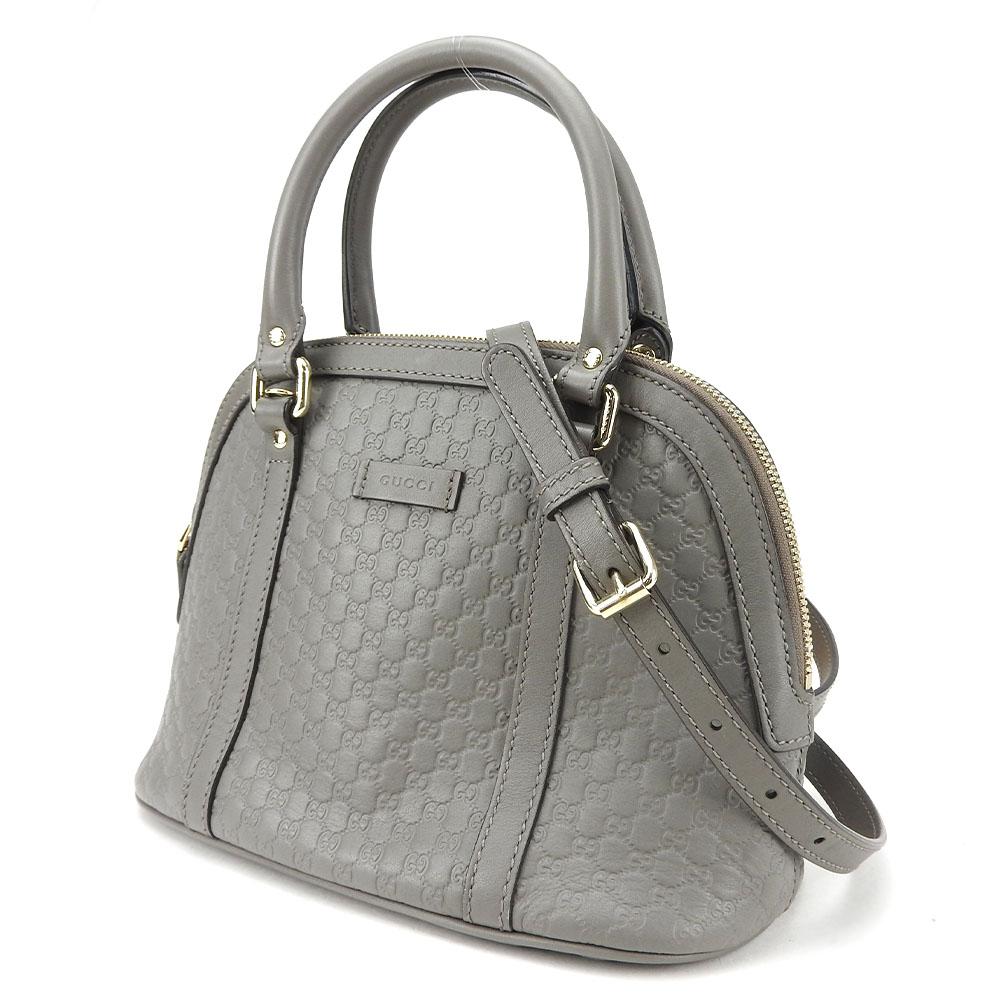 Grey Leather Gucci Handbag