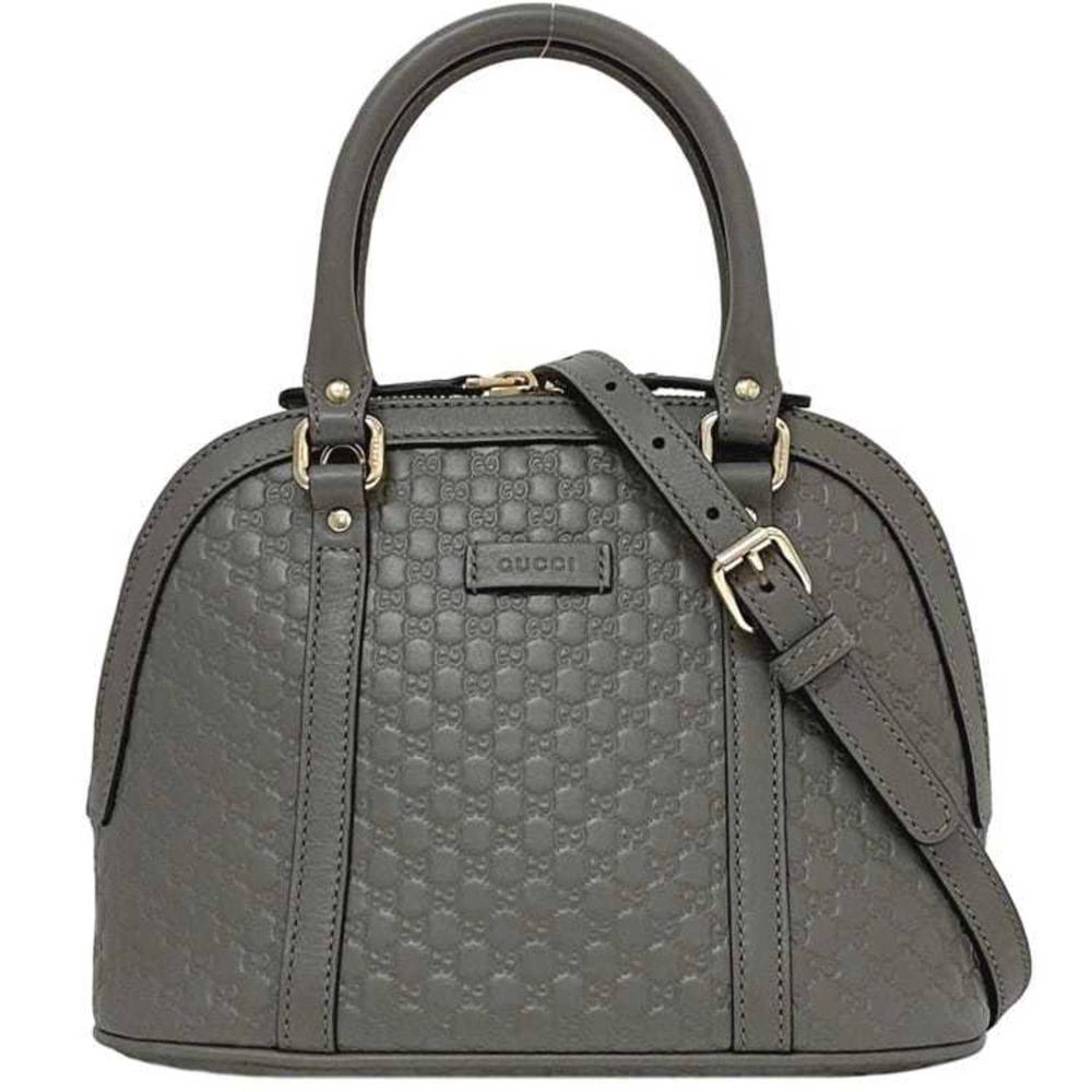Grey Leather Gucci Handbag