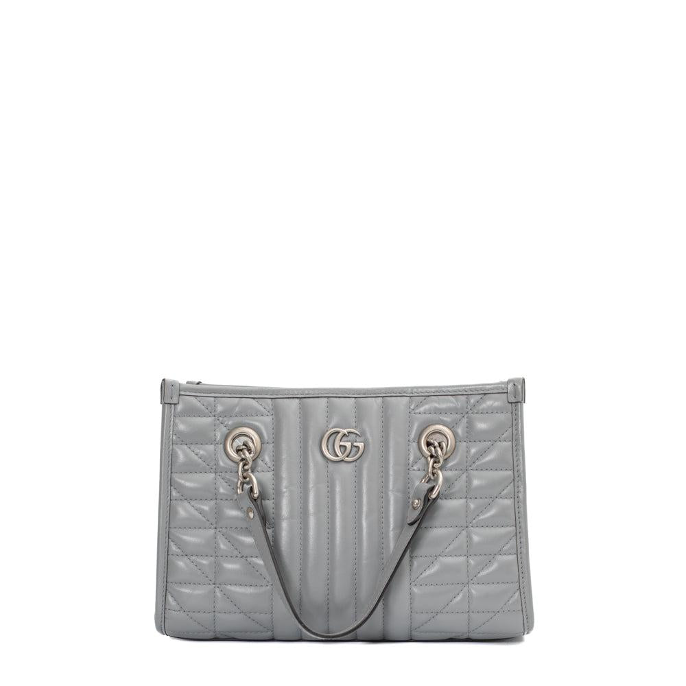 Grey Leather Gucci Marmont