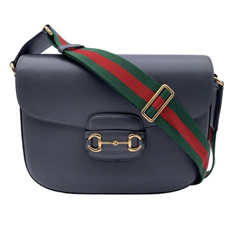 Grey Leather Gucci Shoulder Bag