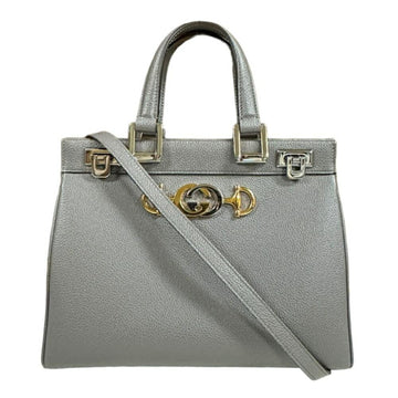 Grey Leather Gucci Zumi