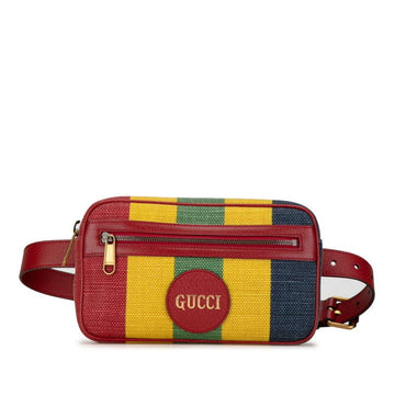 Multicolor Canvas Gucci Belt