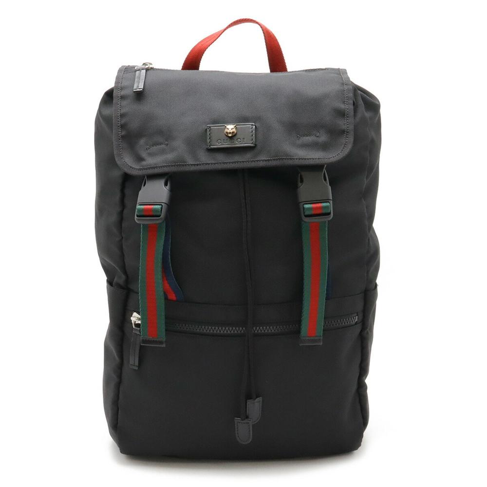 Navy Canvas Gucci Backpack