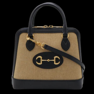 Navy Canvas Gucci Handbag