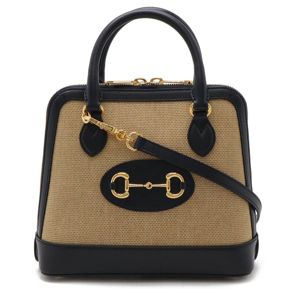 Navy Canvas Gucci Handbag