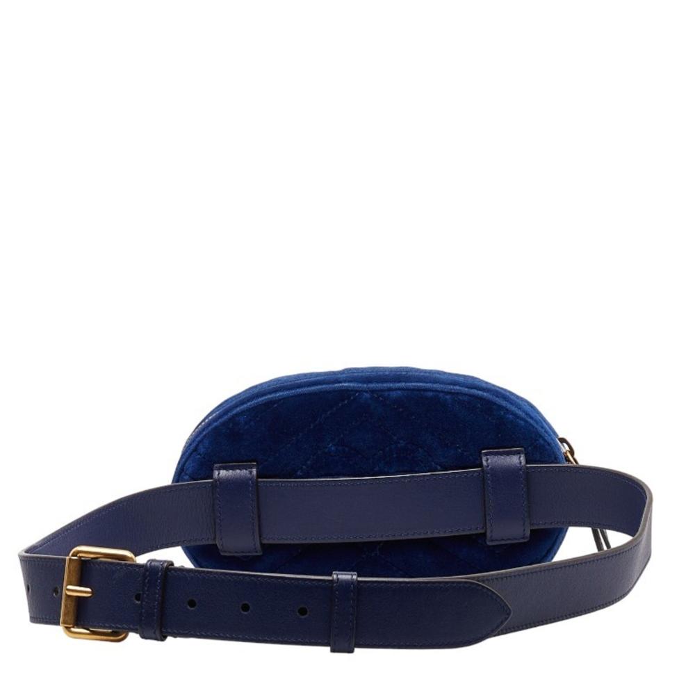 Navy Canvas Gucci Marmont