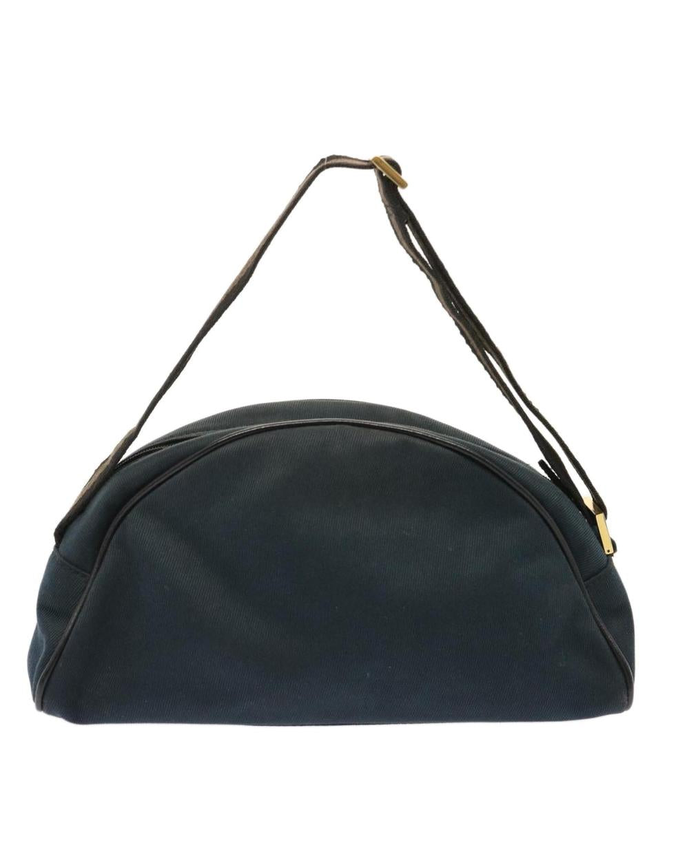 Navy Canvas Gucci Shoulder Bag