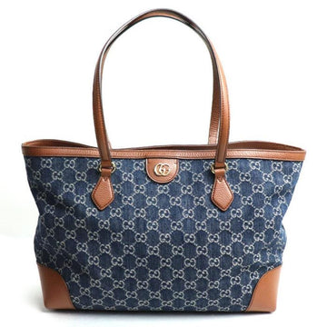 Navy Denim Gucci Tote
