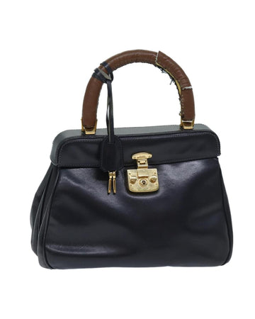 Navy Leather Gucci Handbag