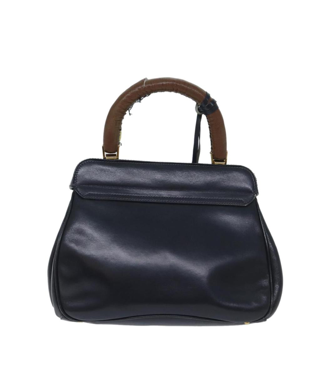 Navy Leather Gucci Handbag