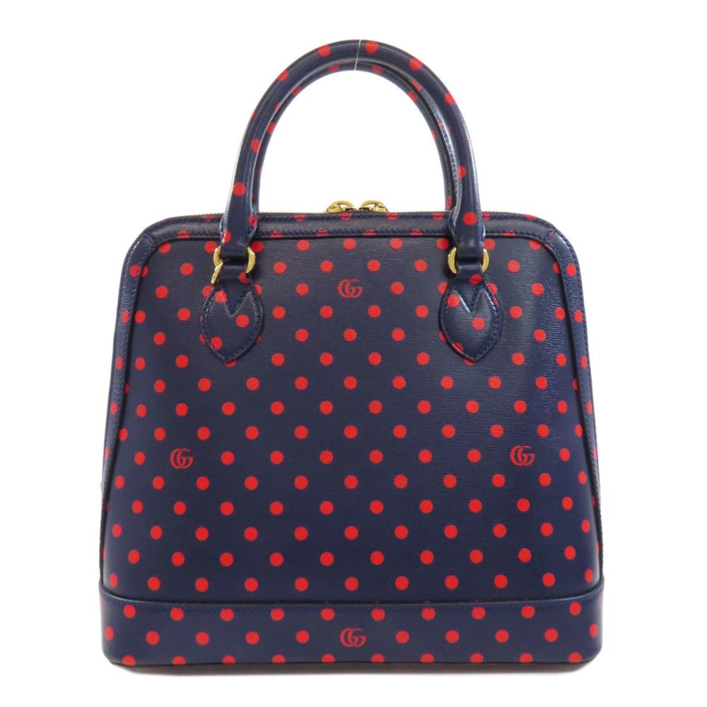 Navy Leather Gucci Handbag