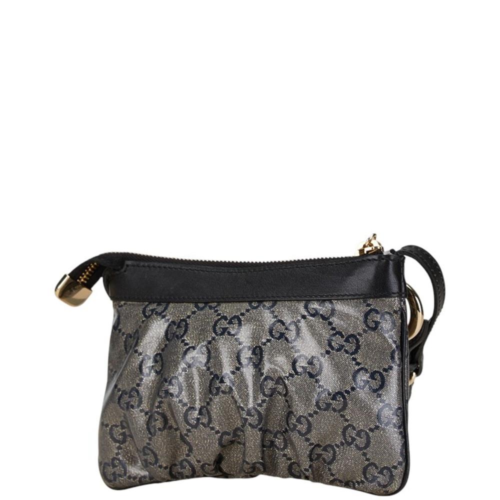 Navy Leather Gucci Shoulder Bag
