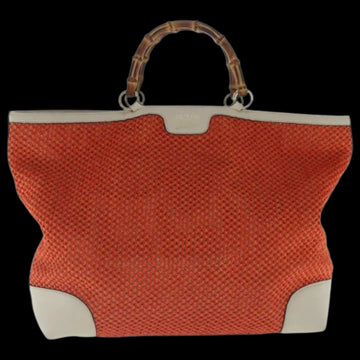 Orange Canvas Gucci Bamboo