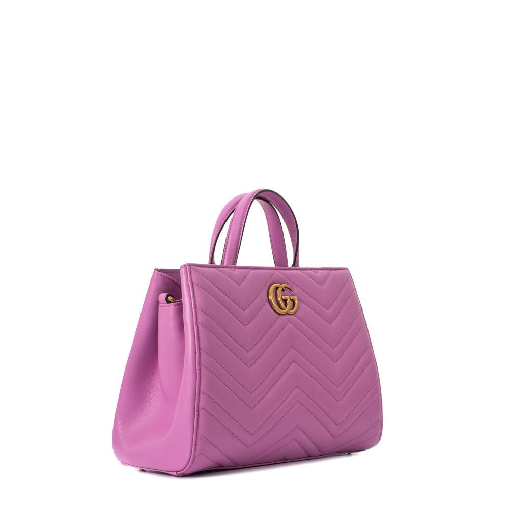 Pink Leather Gucci Marmont