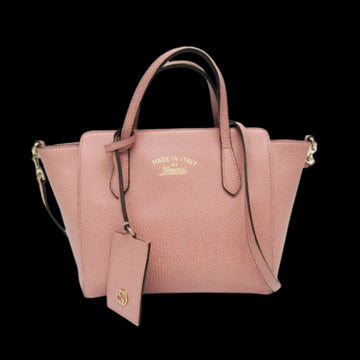Pink Leather Gucci Shoulder Bag