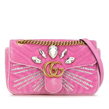 Pink Velvet Gucci Marmont