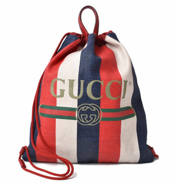 Red Canvas Gucci Backpack