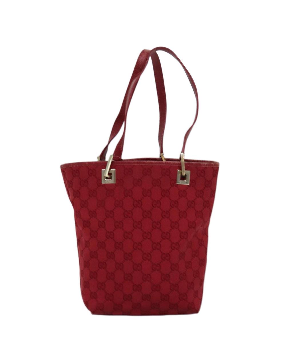 Red Canvas Gucci Handbag