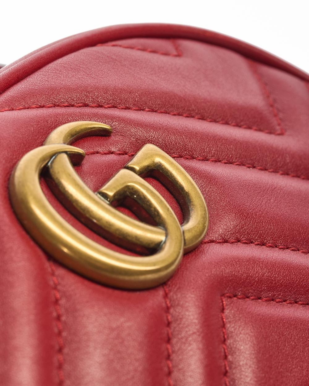 Red Fabric Gucci Marmont
