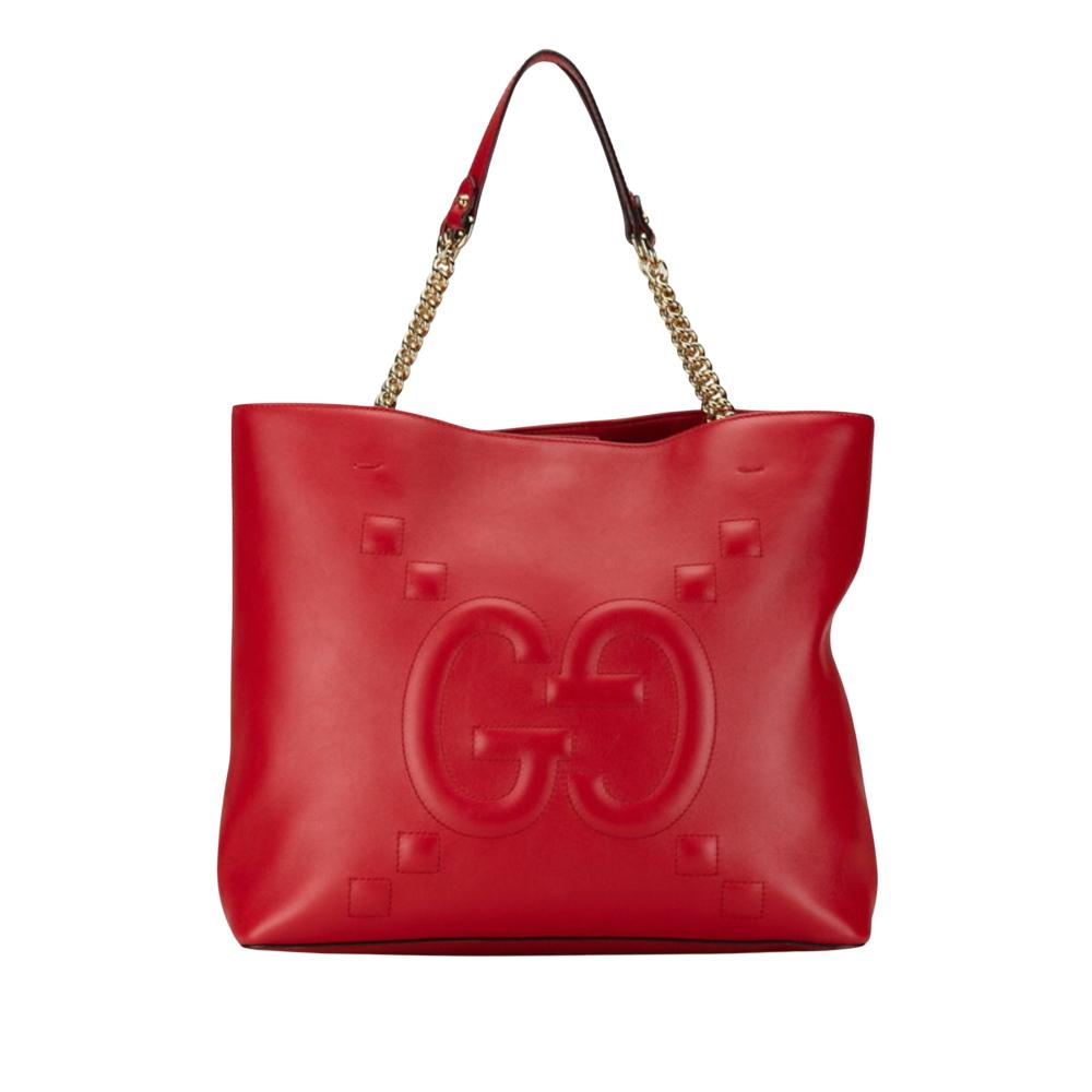 Red Leather Gucci Jackie