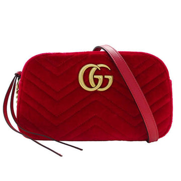 Red Leather Gucci Marmont