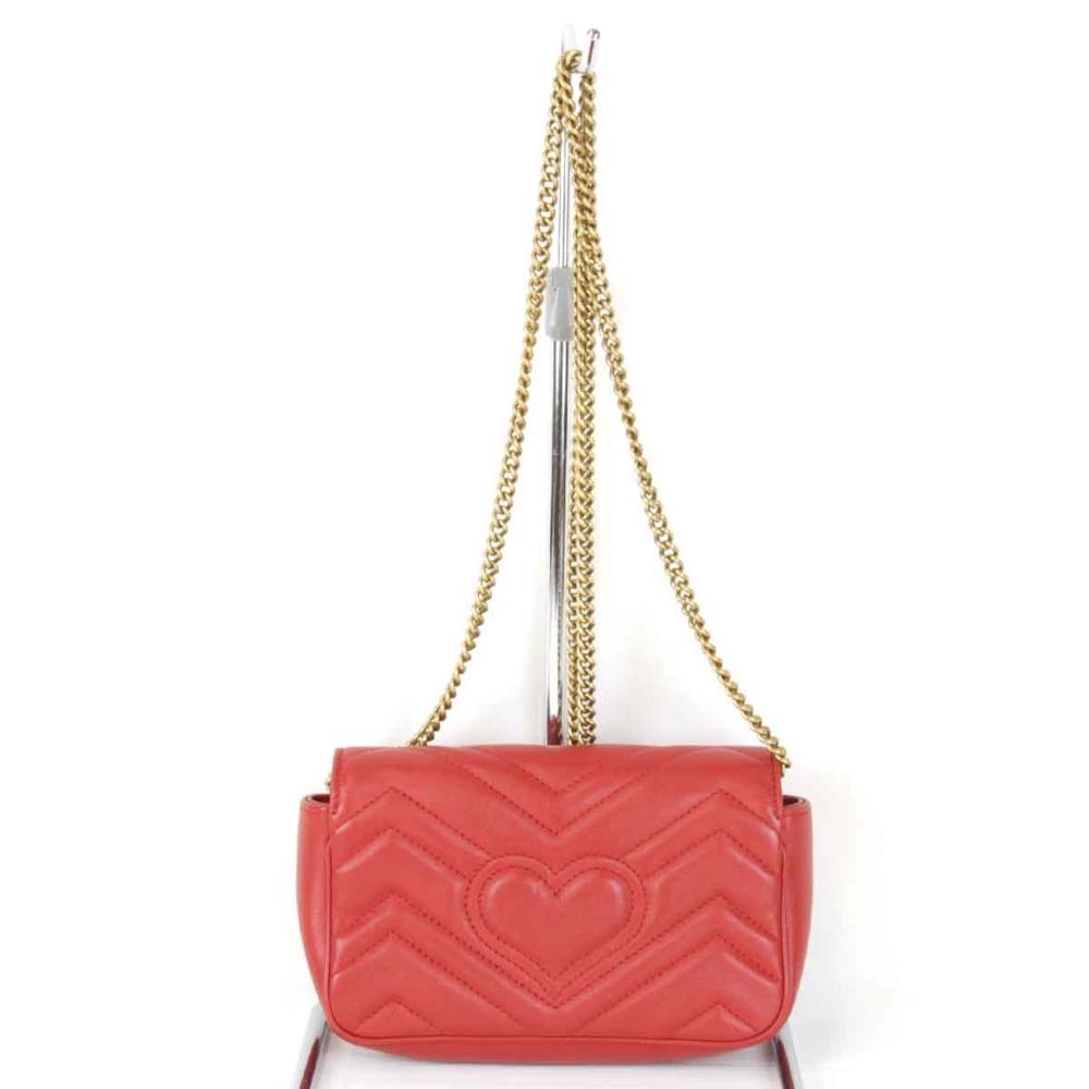 Red Leather Gucci Marmont