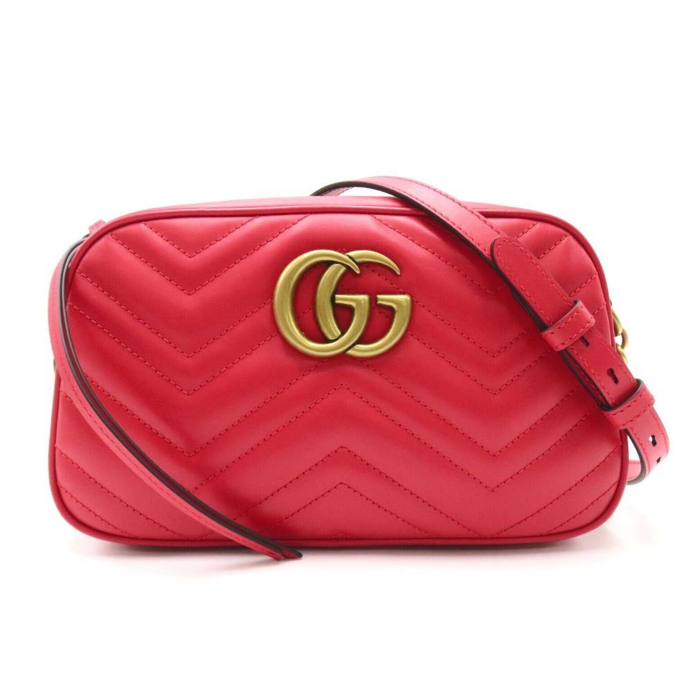 Red Leather Gucci Marmont