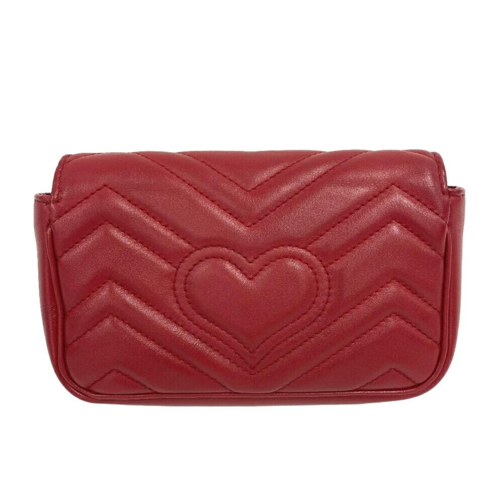 Red Leather Gucci Marmont